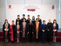 Brenda (second row, second from right) with other College graduates from the Faculty of Science, College Fellows, Teachers, and Affiliates at the College Graduation Ceremony 2018–19